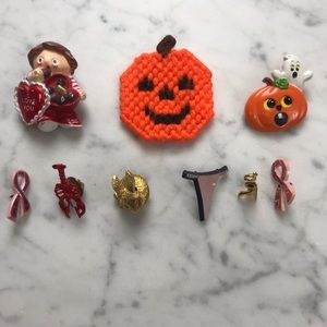 Women's Lapel Denim Jacket Pin Bundle Halloween